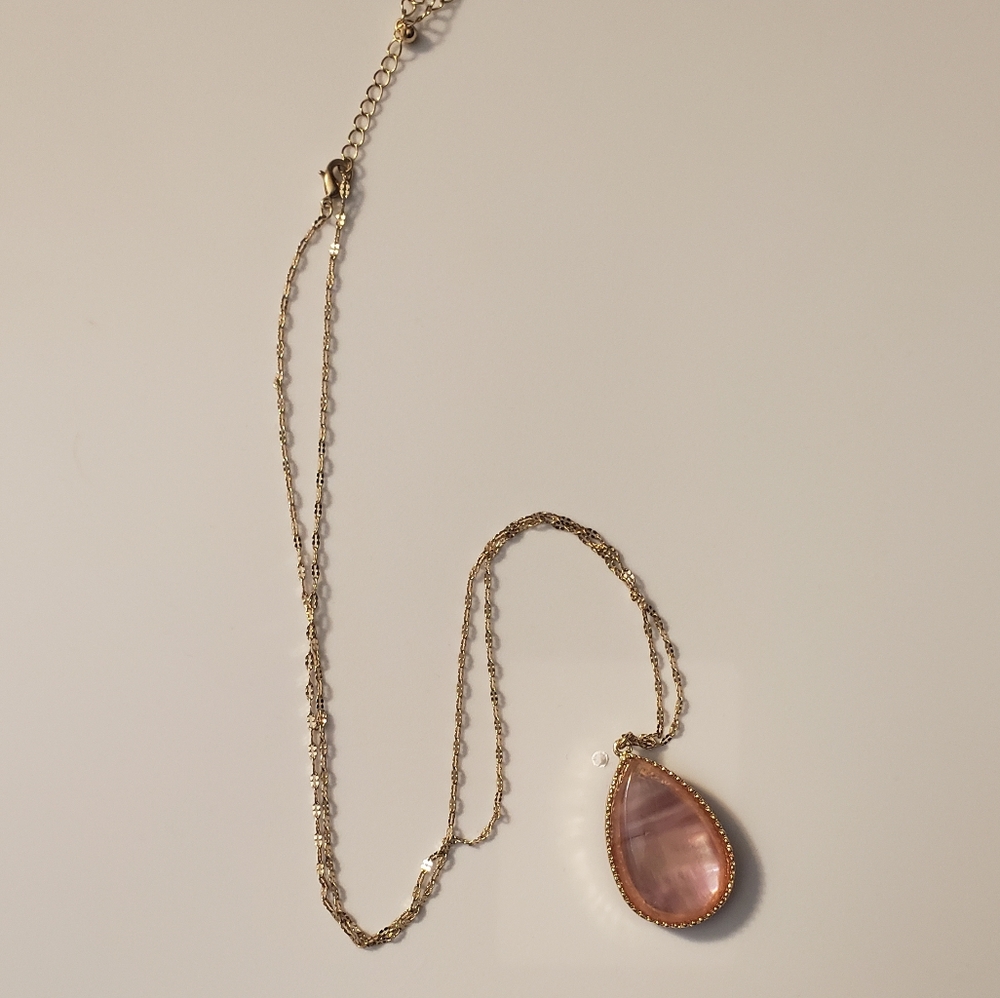 Double sided stone necklace